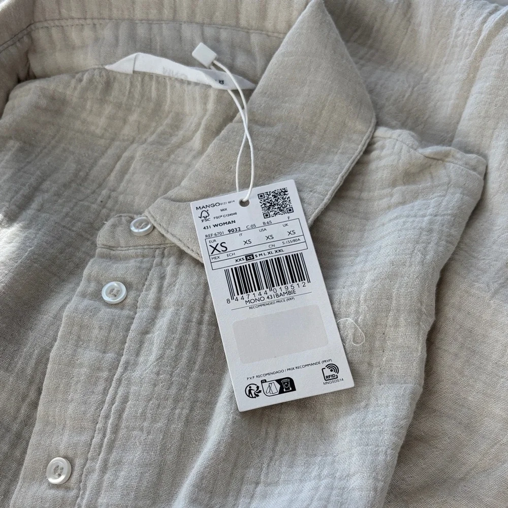 NWT Mango Belted Jumpsuit Cotton Summer Stylish Vacation Pantsuit - Picture 6 of 7